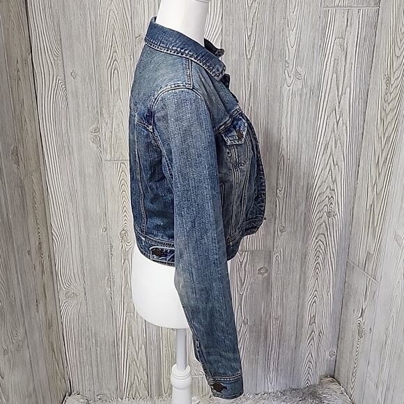 American Eagle Denim Jean Jacket Womens Size Small - Picture 2 of 10